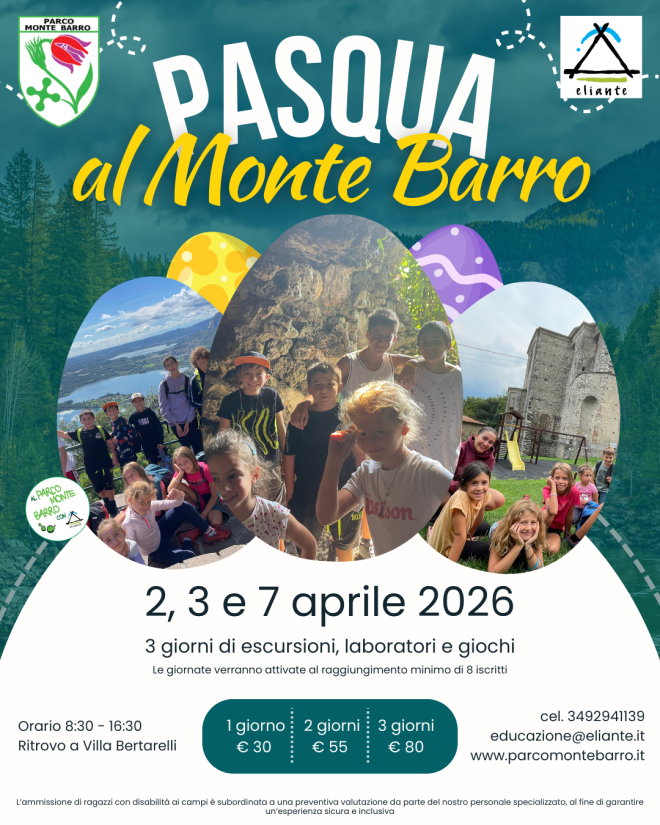 Pasqua 2026 al Parco Monte Barro: avventure in natura!